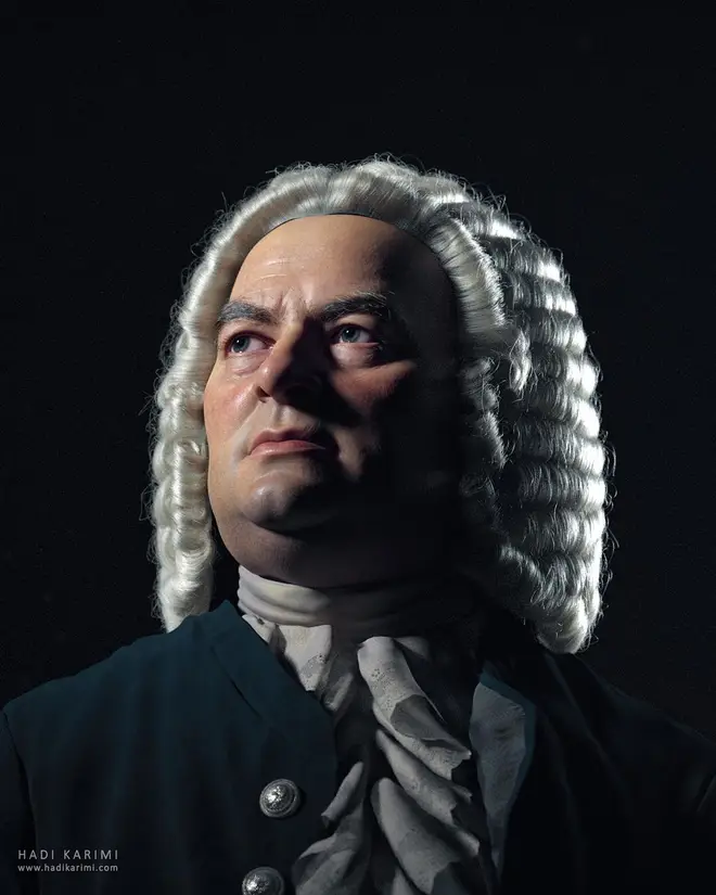 Artist Hadi Karimi has created a lifelike portrait of Bach