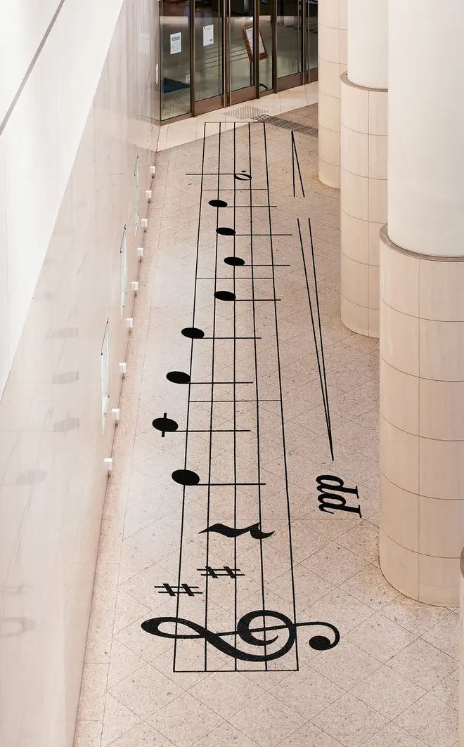 Designer creates floor piano for social distancing