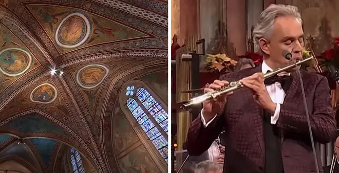 Andrea Bocelli accompanies himself on the flute in this stunning performance of ‘Dolce è Sentire’