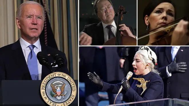 Biden inauguration music: watch Lady Gaga’s national anthem and all other performances