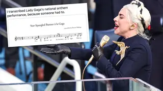 Lady Gaga’s national anthem inauguration performance has been transcribed by an A+ music geek