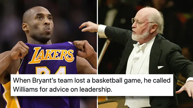 Basketball legend Kobe Bryant asked for leadership advice from film maestro John Williams