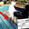 Musician plays Chopin ‘Waterfall’ Etude while paddling in water