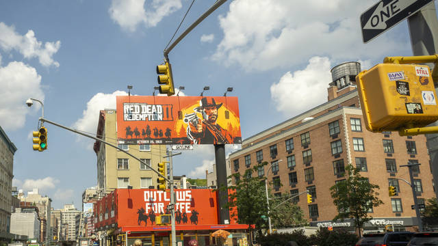 Red Dead Redemption billboard in New York