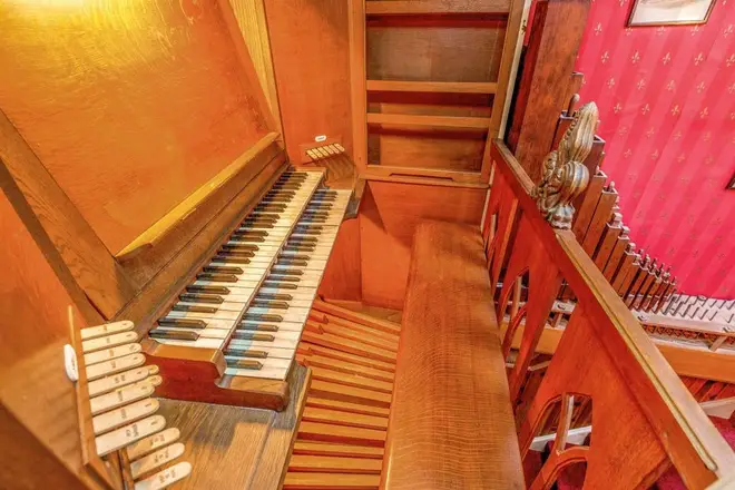 The organ belonged to a musician named Joan, whose husband built it for her