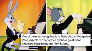 Bugs Bunny plays Liszt's Hungarian Rhapsody