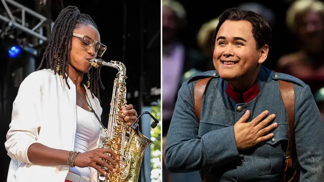 Pictured: US jazz saxophonist Lakecia Benjamin / Mexican tenor Javier Camarena