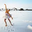 Breathtaking moment a Russian ballerina dances real ‘Swan Lake’ on ice
