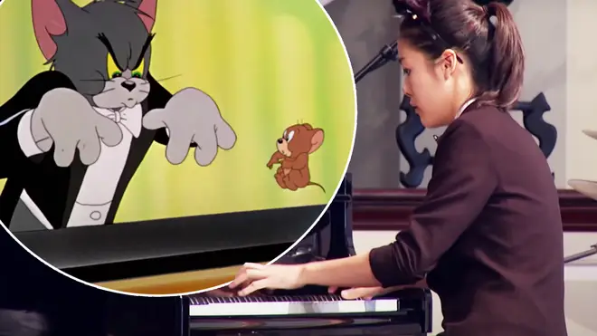 Virtuoso pianist perfectly syncs her playing with Tom and Jerry Cat Concerto scene