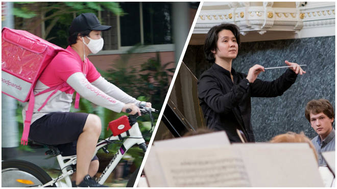 Chiya Amos swaps baton for bike in pandemic delivery job