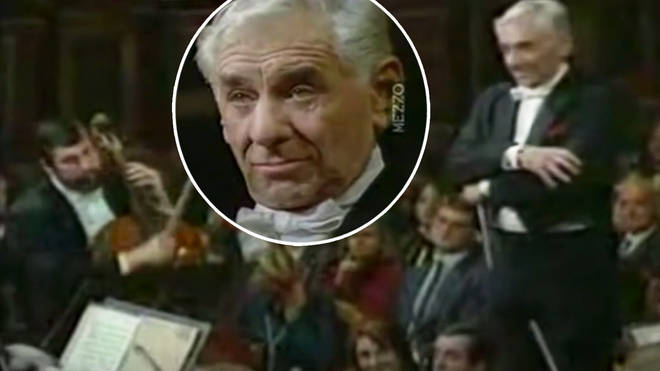 Leonard Bernstein conducts an orchestra with just his eyebrows