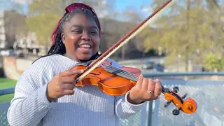 Young patient Kadina, 16, can’t wait to play the violin