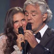 Andrea Bocelli and his wife Veronica Berti sing a tender duet of ‘Cheek to Cheek’