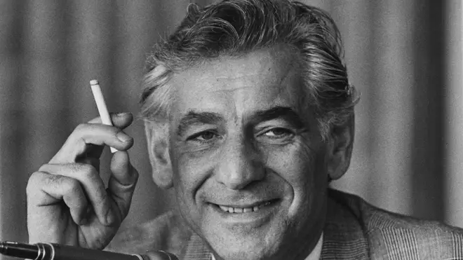 Composer and conductor Leonard Bernstein.