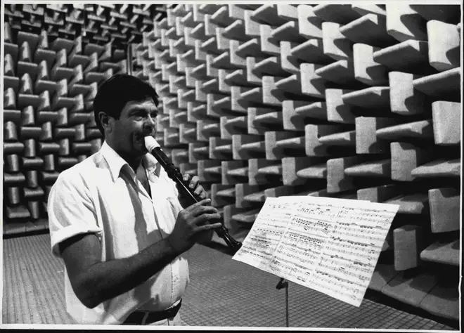 John Macrae plays recorder in Australia's quietest room