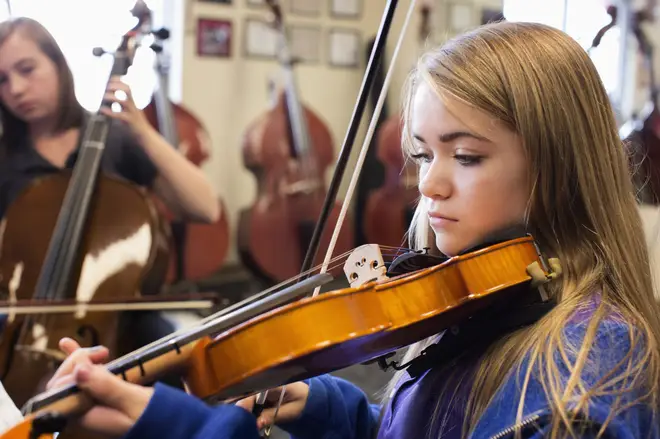 Girls are more likely to want to play the violin (14 per cent)