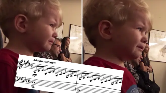 Toddler is moved to tears by Beethoven