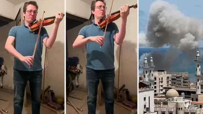 Amid rocket fire, violinist plays poignant Brahms in a bomb shelter during Israel-Gaza conflict