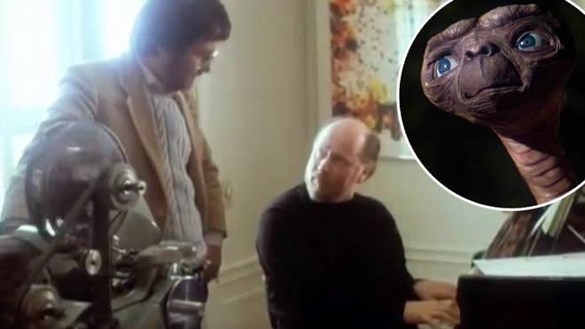 Steven Spielberg and John Williams compose music for E.T. together