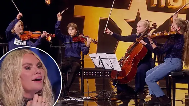 Judge reacts as string quartet Kvartett Saphir play Shostakovich on Norway's Got Talent