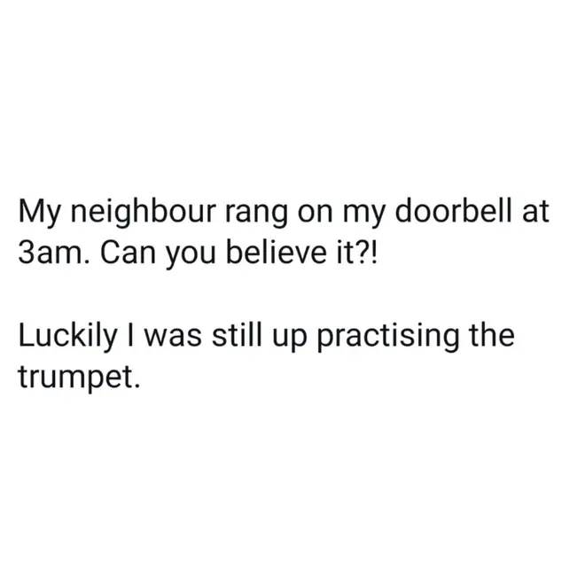 3am trumpet practice