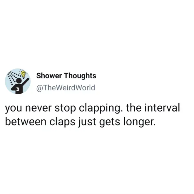Intervals between claps