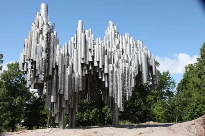 Sibelius Monument in Sibelius Park, Helsinki, Finland, by artist Sheldon Marshall
