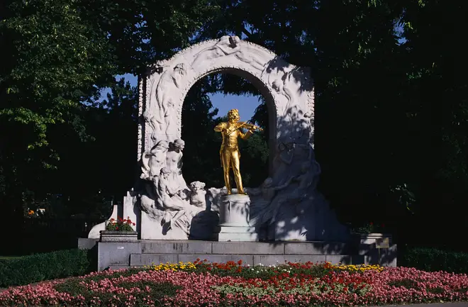 Johann Strauss Memorial by Edmund von Hellmer in Vienna