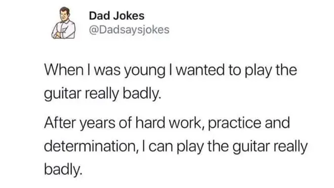 Playing guitar really badly