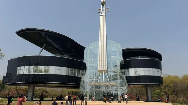Violin and piano Building in Huainan City, China