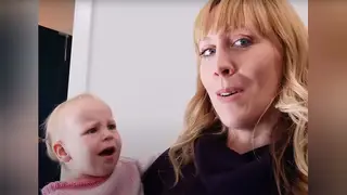 Baby has priceless reaction to hearing operatic mum sing for the first time
