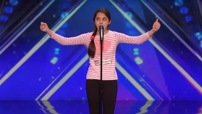 Laura Bretan sings on America's Got Talent in 2016