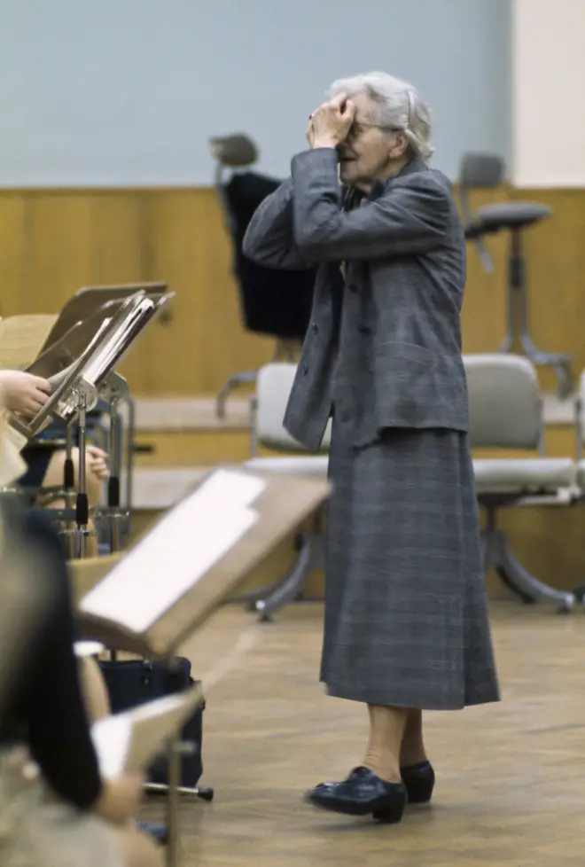 French composer and conductor Nadia Boulanger, exasperated. (1976)
