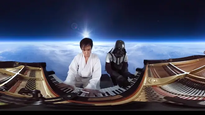 A Star Wars piano medley meets 360-degree virtual reality, and the force is strong