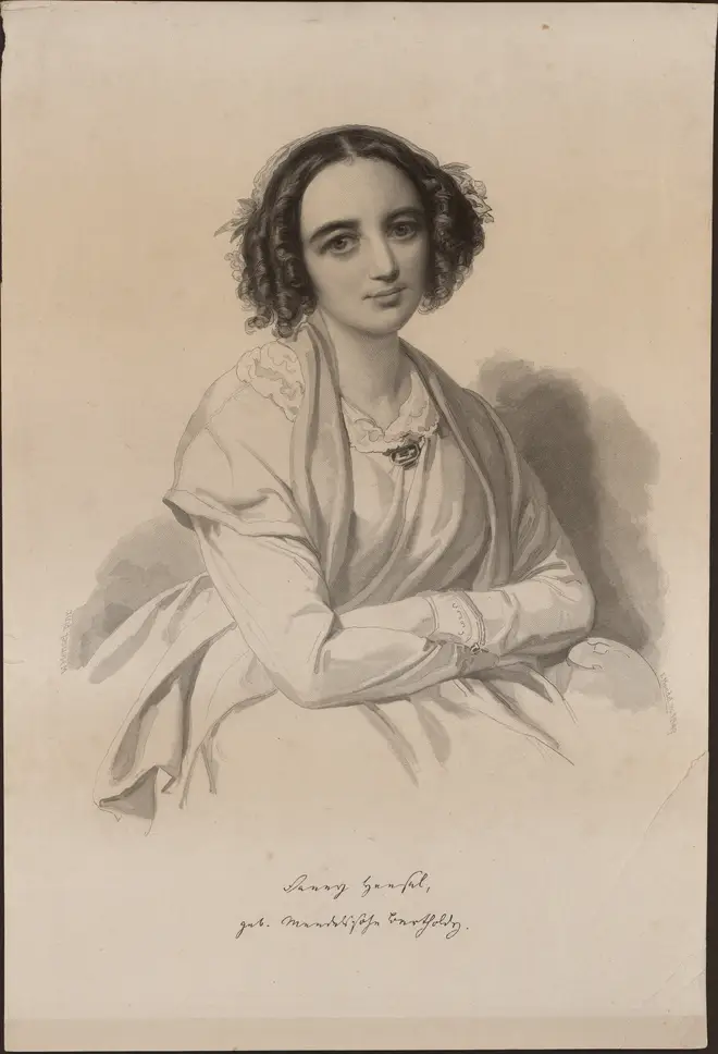 Portrait of Fanny Hensel née Mendelssohn (1805-1847), 1847. Artist: Anonymous