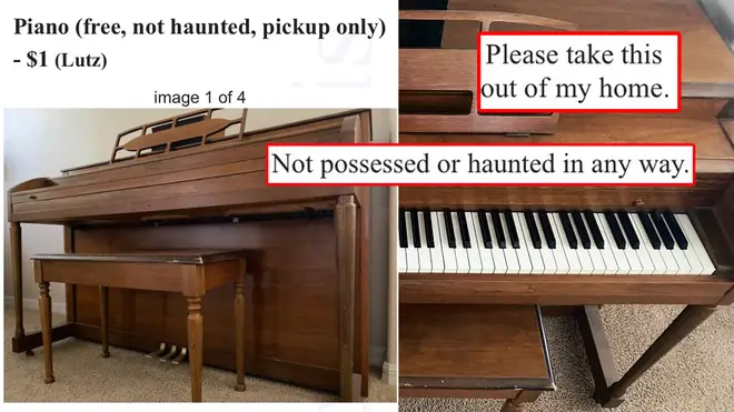 This piano for sale is apparently not haunted, but seems kinda sus.