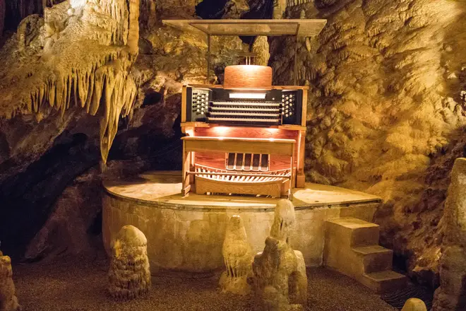 The Great Stalacpipe Organ was designed and installed in 1956, by organist Leland W. Sprinkle.