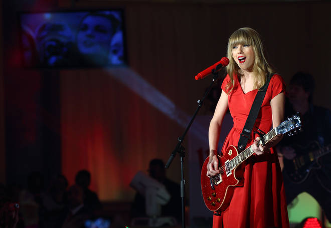 Taylor Swift on stage in Westfield