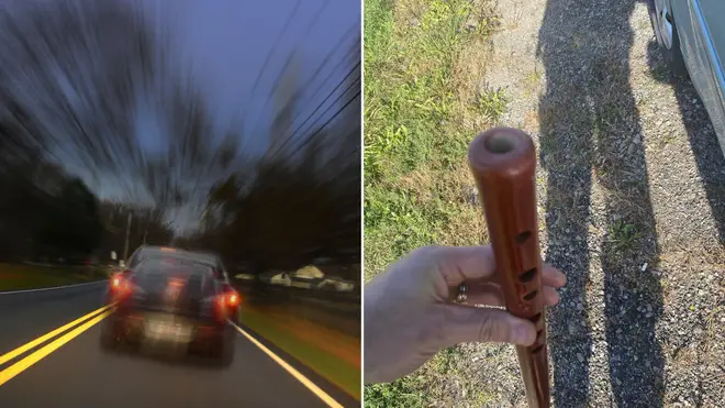Flautist caught playing flute while driving
