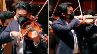 Ray Chen breaks a violin string during Tchaikovsky Violin Concerto, handles it like a boss