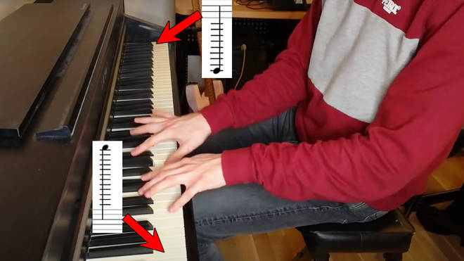 The keys on this piano have been flipped