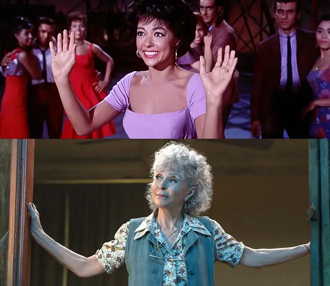 Rita Moreno in West Side Story - 1961 and 2021