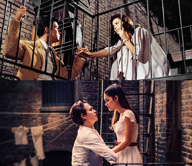 Tony and Maria in West Side Story - 1961 and 2021