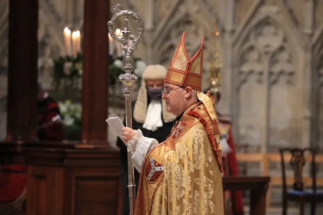 98th Archbishop of York during a service of evensong at York Minster