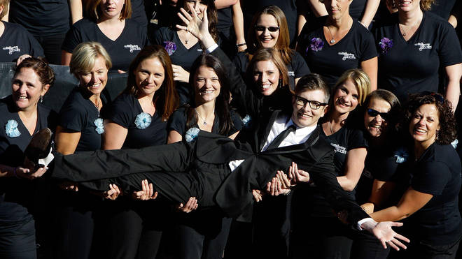 Gareth Malone and the Military Wives Choir at Wellington Barracks in London