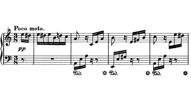 The opening bars of 'Für Elise' are instantly recognisable