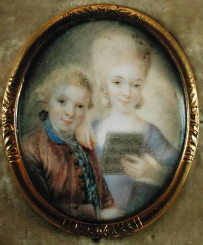 Maria Anna Mozart and her younger brother, Wolfgang Amadeus Mozart
