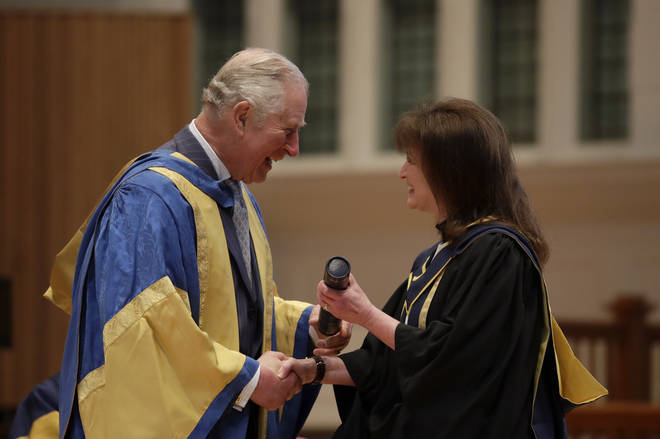 HRH The Prince of Wales and Debbie Wiseman at the Royal College Of Music
