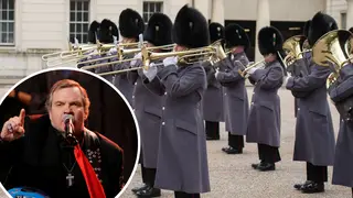 The Band of the Welsh Guards paid tribute to the late Meat Loaf