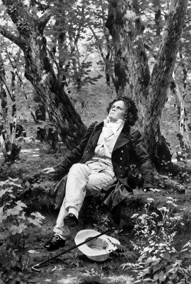 Beethoven represented musing in a pastoral setting